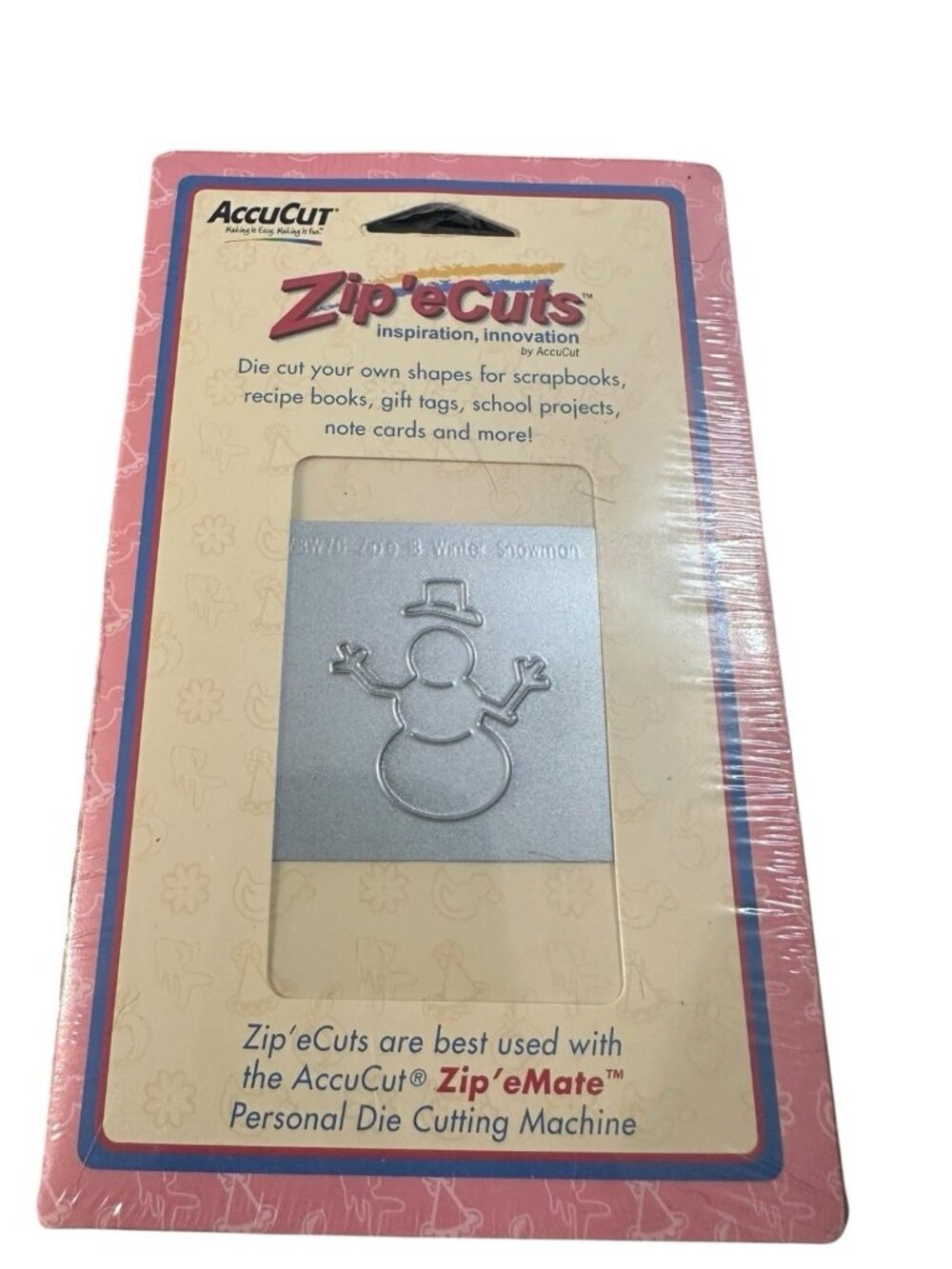 Sealed Accucut Zip’E Cuts Itty Bitty Winter Snowman Die ZIBW70